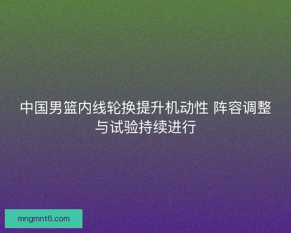 中国男篮内线轮换提升机动性 阵容调整与试验持续进行